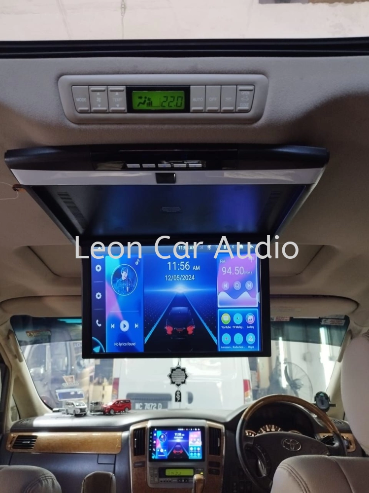 Toyota Alphard ANH10 17.3" fhd hdmi usb mp4 roof led monitor