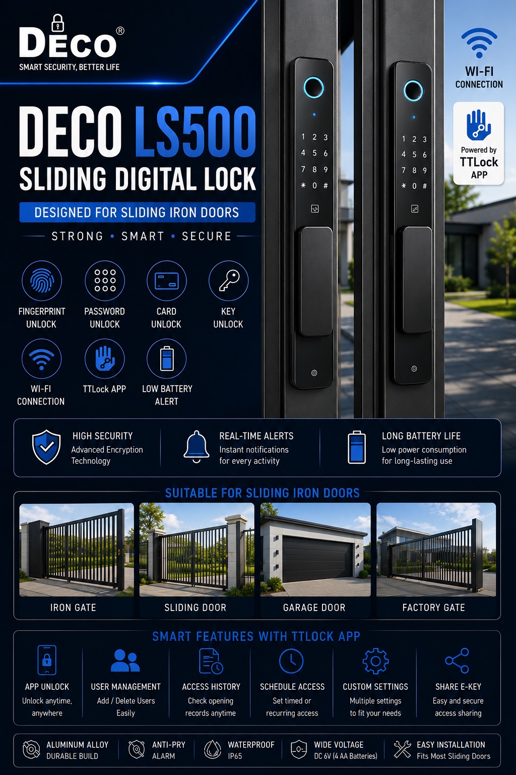 DECO LS-500 Digital Lock - Sliding