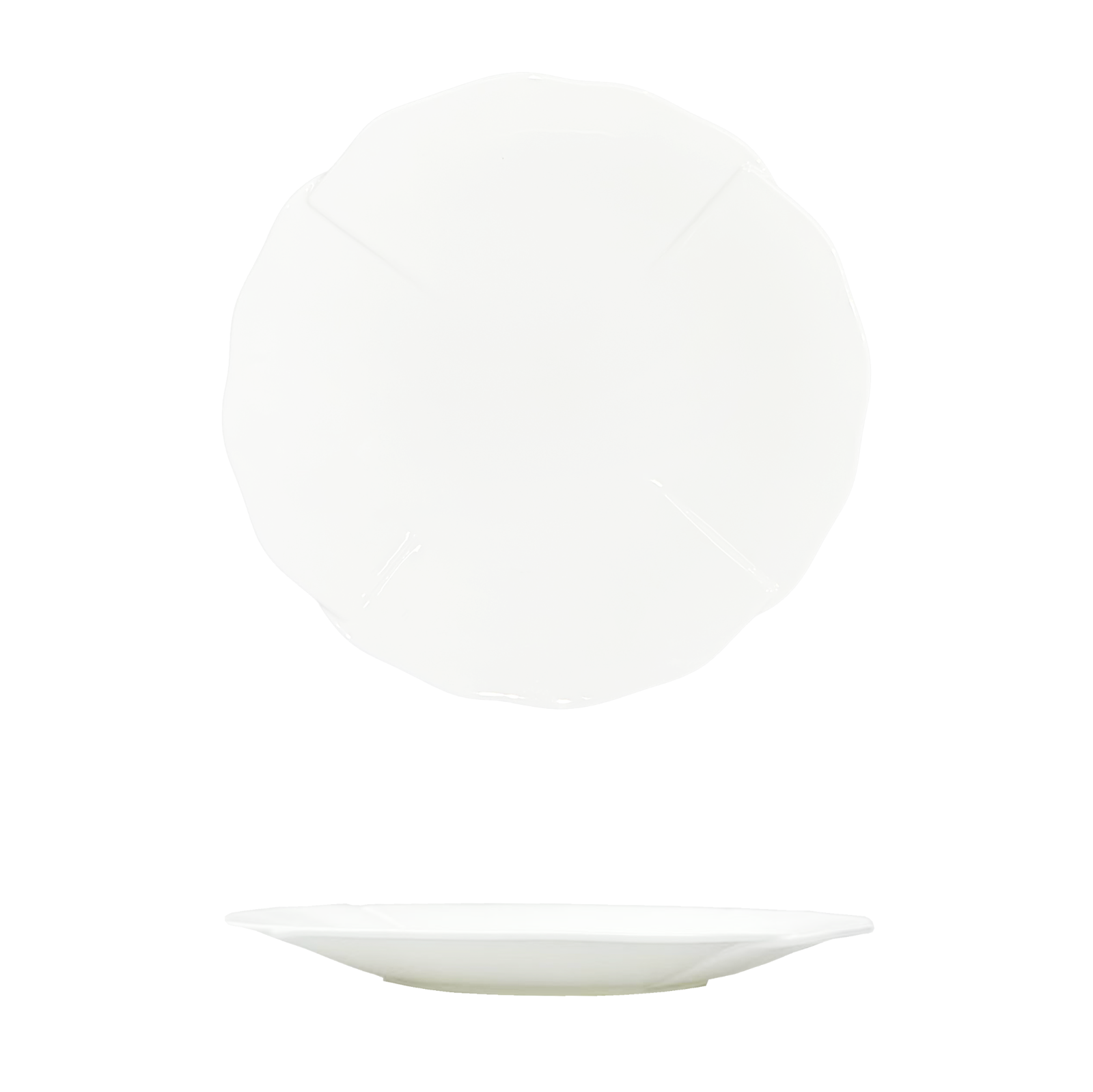JY-BT-10'' Origami Lace Shallow Dish 10 折纸花边浅盘