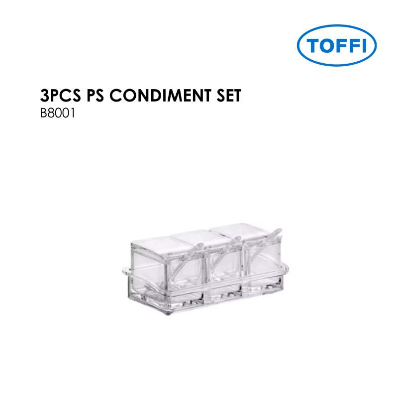 TOFFI B8000 3PCS PS CONDIMENT SET