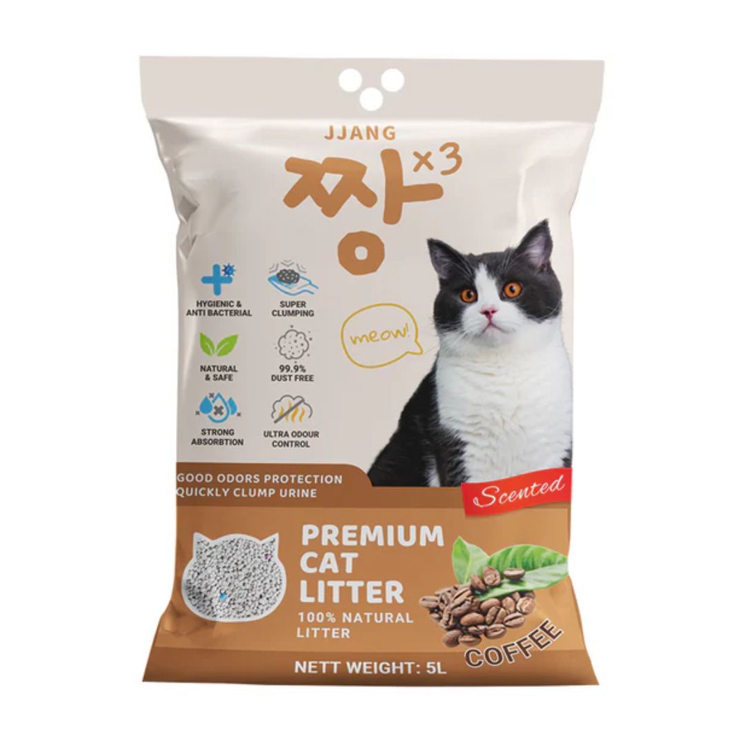 Jjang Bentonite Cat Litter 5L (Coffee)