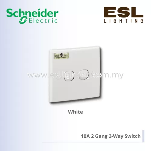 SCHNEIDER S-Classic 10A 2 Gang 2-Way Switch - E32_2_3A_WE_G11