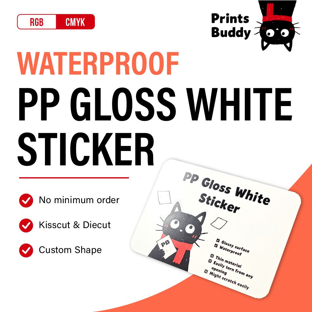 PP Top White Gloss Sticker