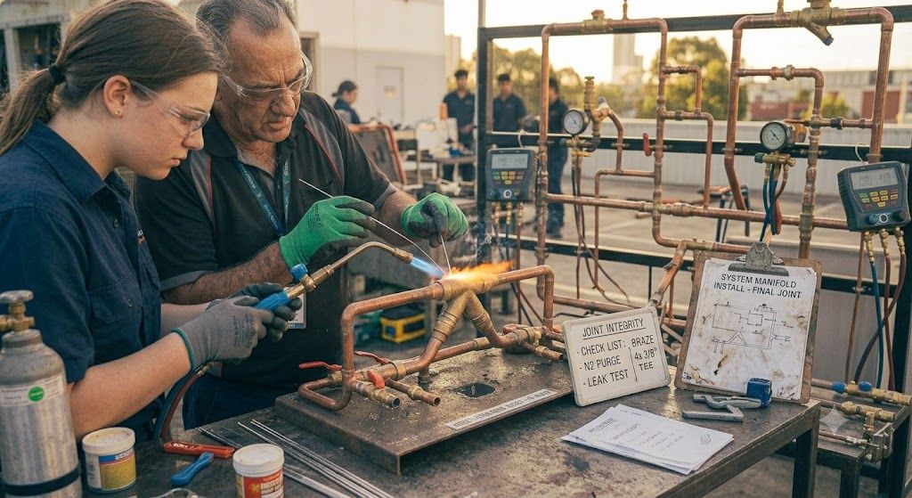 HVAC brazing skills refrigeration installation