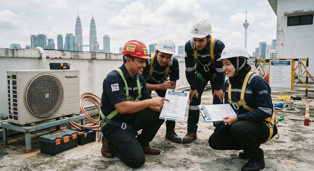 working at height risk assessment HVAC Malaysia
