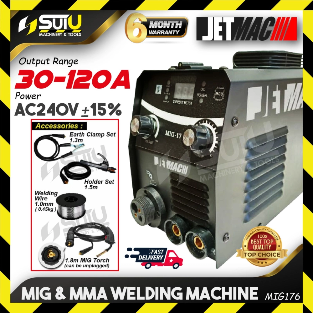 [ DUAL USE ] JETMAC MIG176 Gasless MIG & MMA Welding Machine / Mesin Kimpalan 4.1kVA