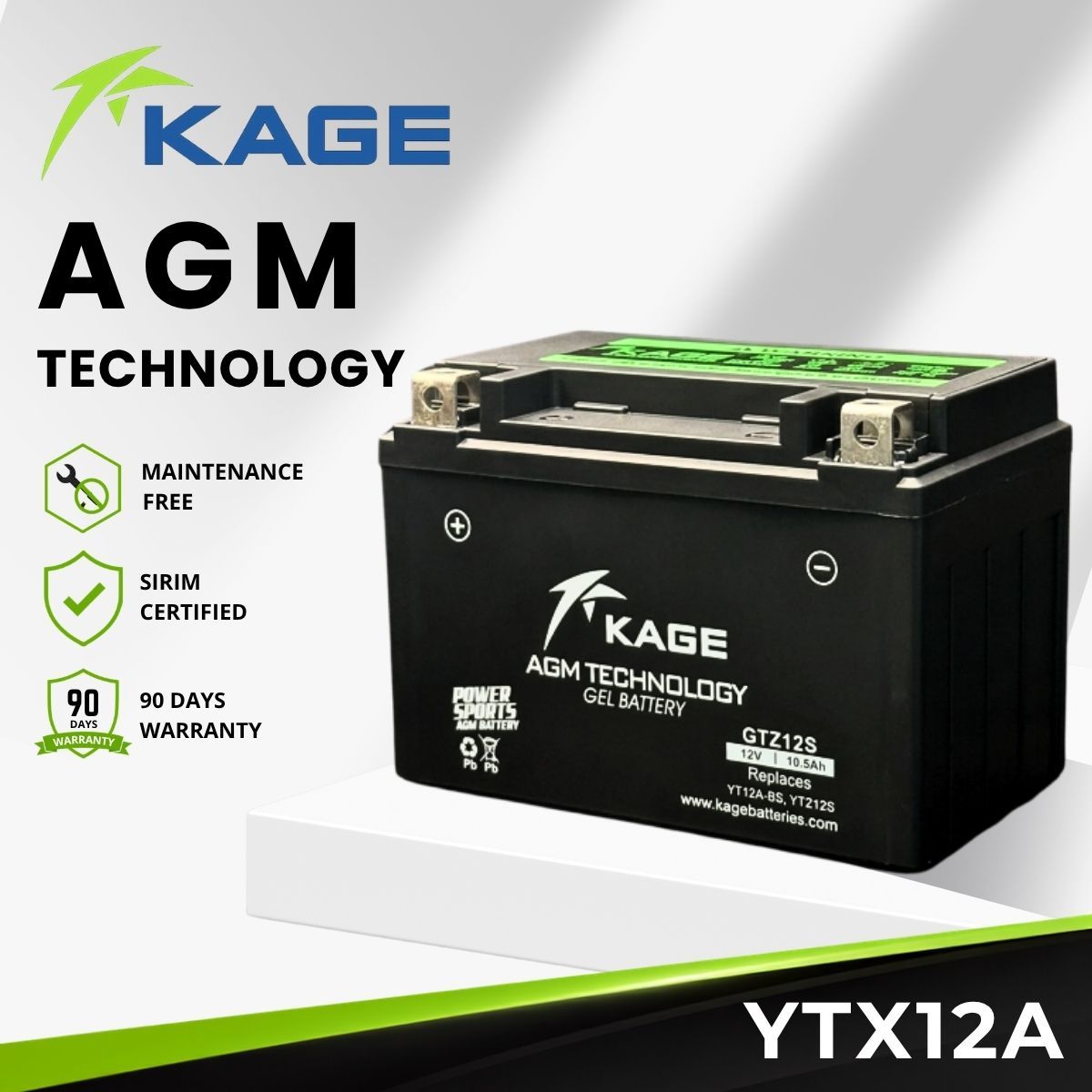 YTX12A-BS AGM