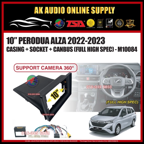 🆕 Perodua Alza 2022 - 2023 [ Full High Spec With Canbus ] 10'' inch Casing + Socket - M10084