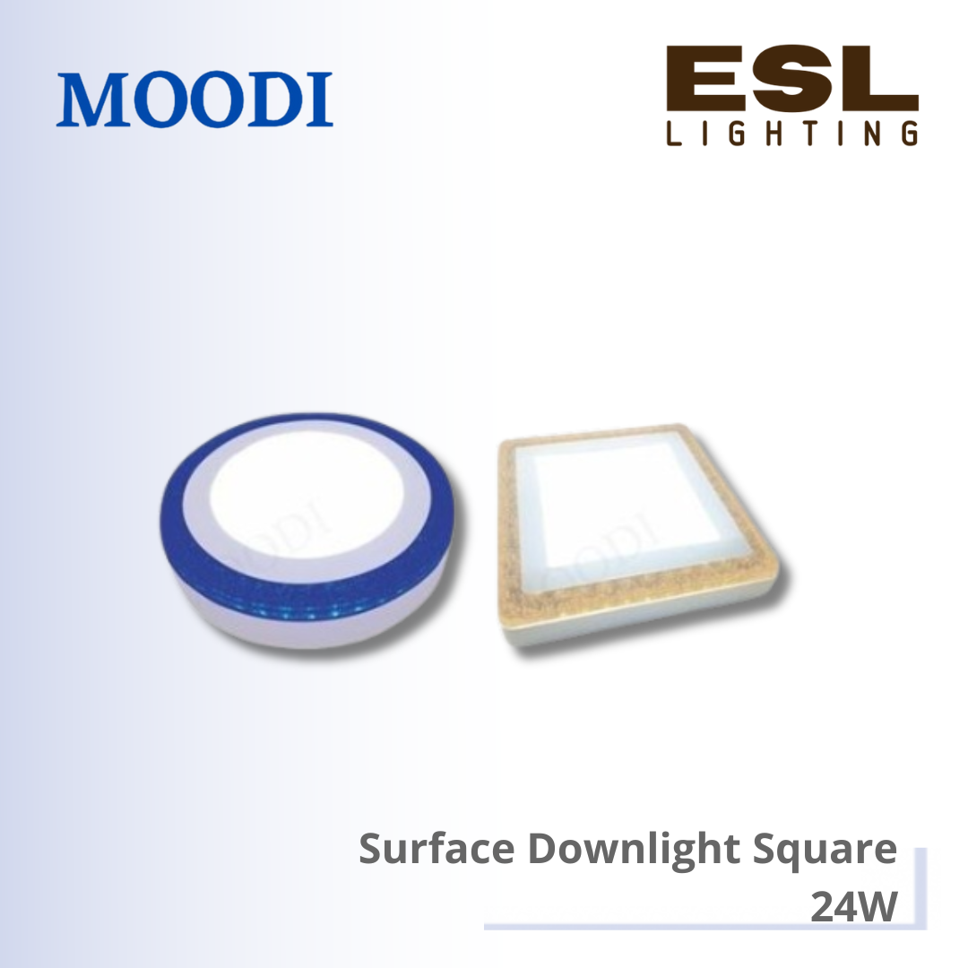 MOODI Surface 2 Colour Downlight Square 24W - 1114