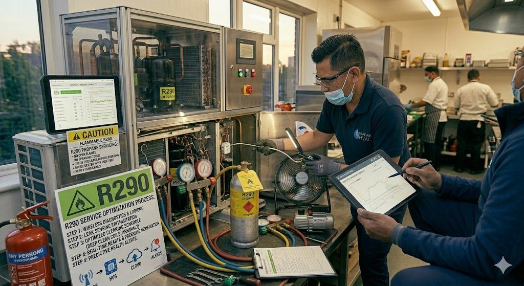 R290 system inspection and maintenance
