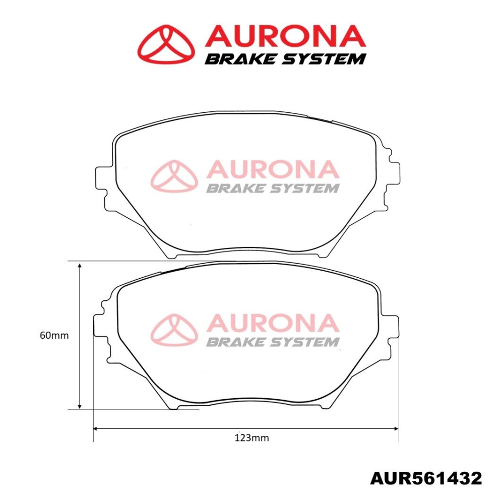 Aurona Brake Pad AUR561432 Front RAV4