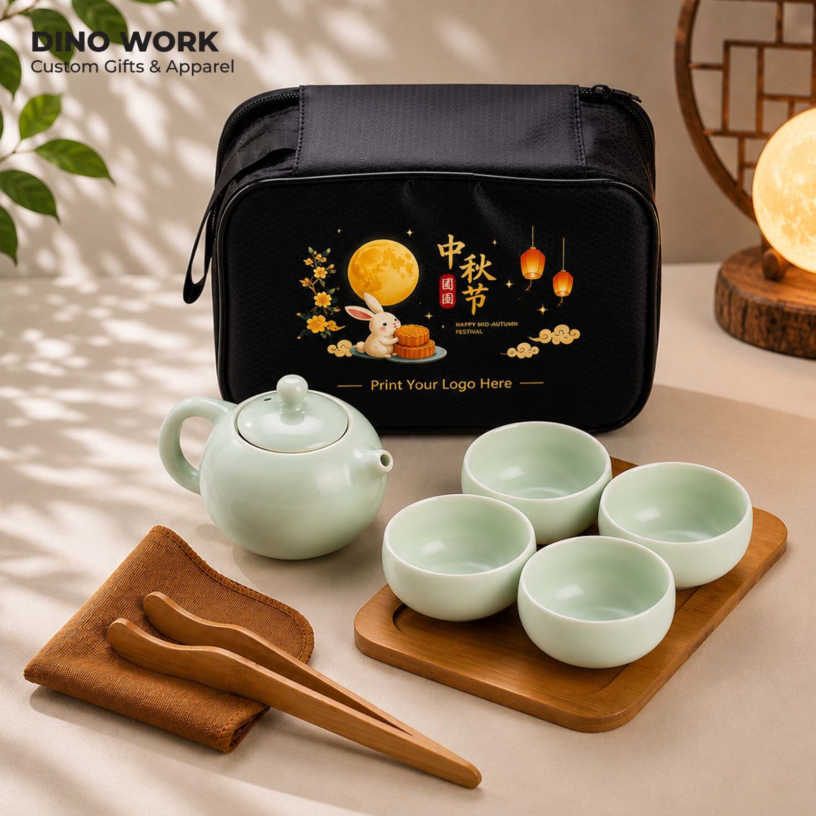 Portable Travel Tea Set with Carrying Case