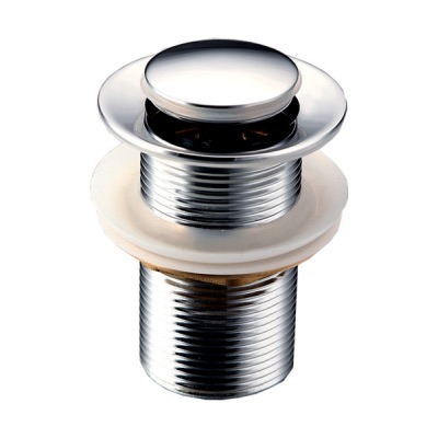 AR-2107A 1 1/4" Push Basin Waste – 80mm Stainless Steel (CP) with Silicone Rubber Seal