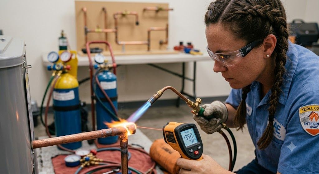 air conditioning brazing temperature control
