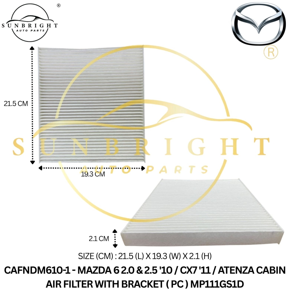 MAZDA 6 2.0 & 2.5 '10 / CX7 '11 / ATENZA CABIN AIR FILTER WITH BRACKET ( PC ) MP111GS1D