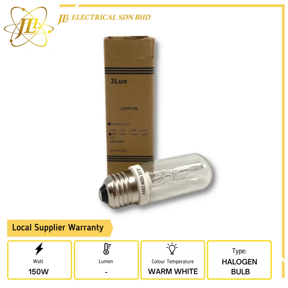 JLux HALOLUX 150W 230V E27 WARM WHITE CLEAR = OSRAM 64478 HALOGEN BULB