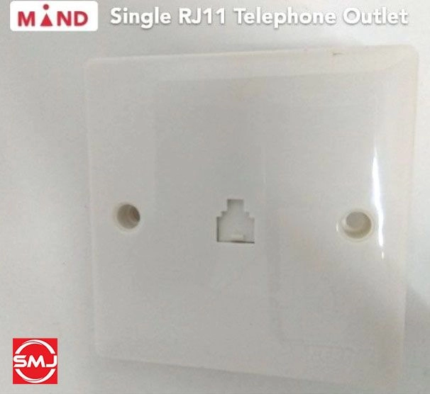  Mind 2K101 TEL Single RJ11 CAT3 Telephone Outlet Switch 