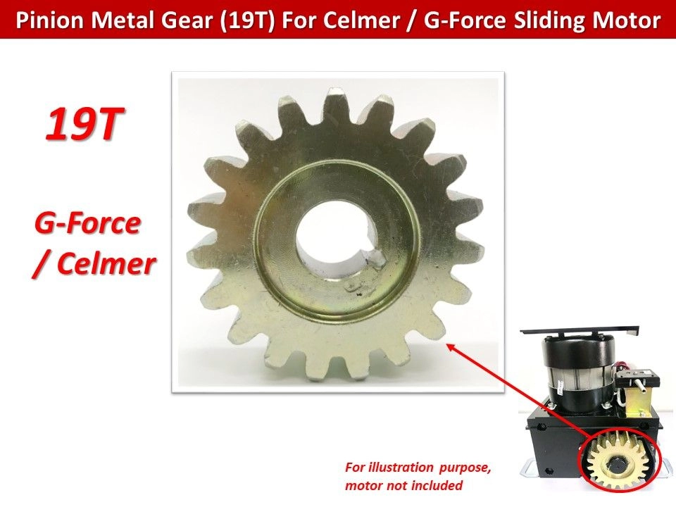 Pinion Metal Gear (19T) For Autogate Sliding Motor - Celmer / G-Force 