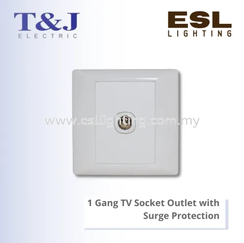 T&J DAZZLE SERIES 1 Gang TV Socket Outlet with Surge Protection - HB801TV