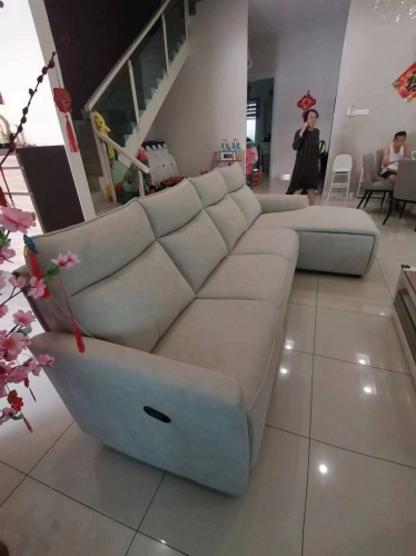 Modern AquaPro Fabric L Shape Sofa | Sofa Furniture Store | Kedai Perabot Sofa | KL | Cheras | Puchong | Damansara | Subang Jaya | Kulim | Sik | Jitra | Gerik | Pekan | Bandar Baru