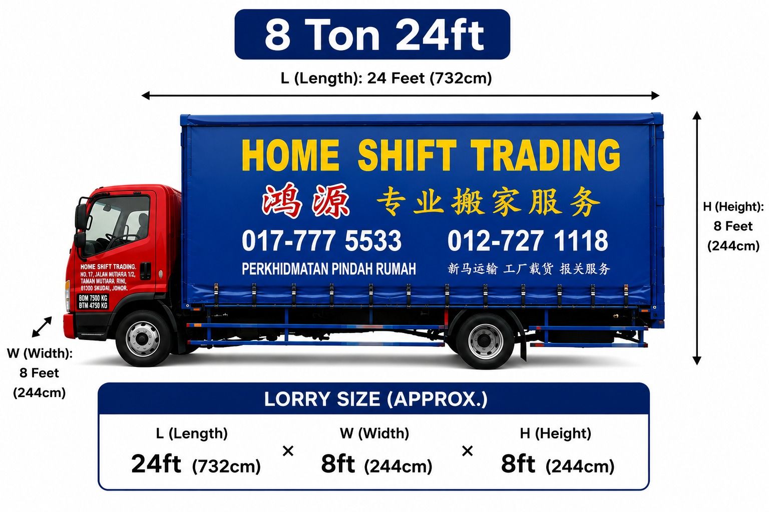 8 Ton 24 Feet Lorry