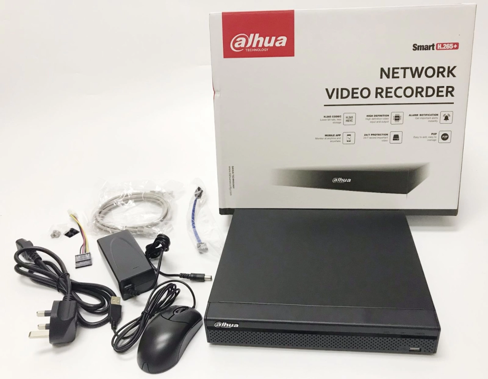 DAHUA 4 Channel NVR (DHI-NVR1104HS-P-S3/H) Compact 1U 4PoE Lite H.265 Network Video Recorder