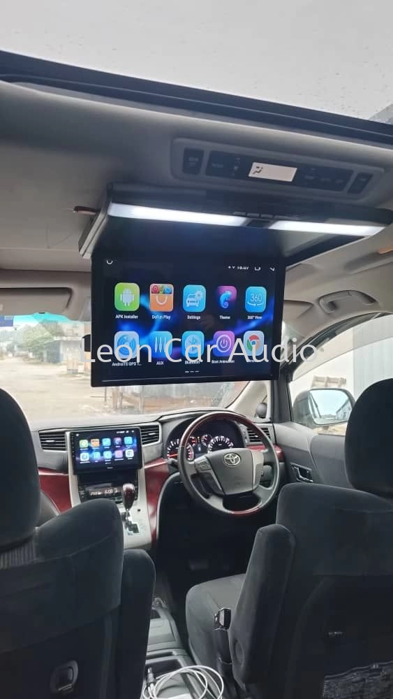 Leon Toyota Vellfire Alphard anh20 17.3" fhd hdmi usb mp4 roof led monitor