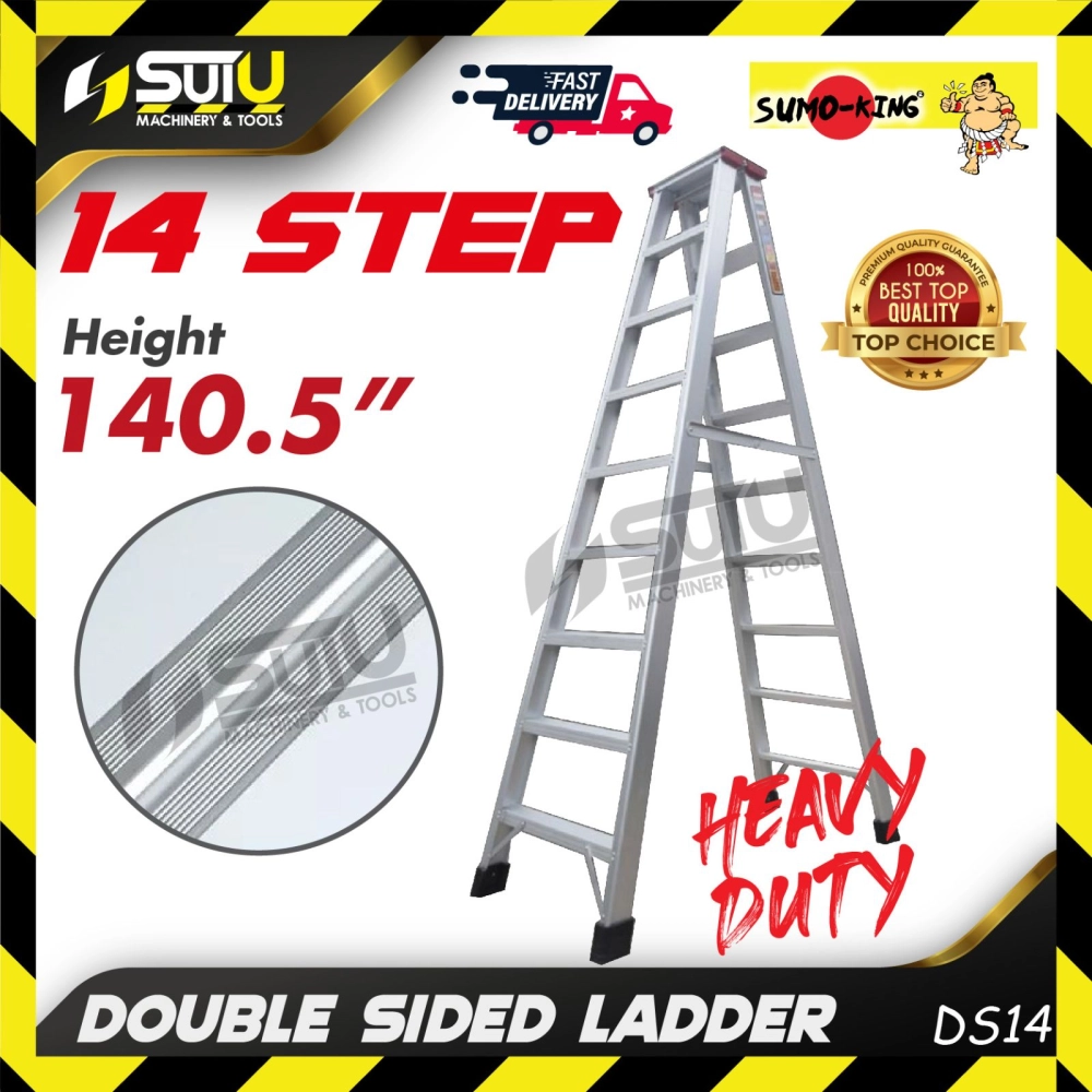 SUMO KING DS14 140.5" 14 Steps Heavy Duty Double Sided Ladder / Tangga Lipat