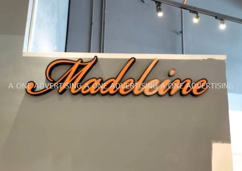 Madeleine LED 3D Box Up Lettering Signage