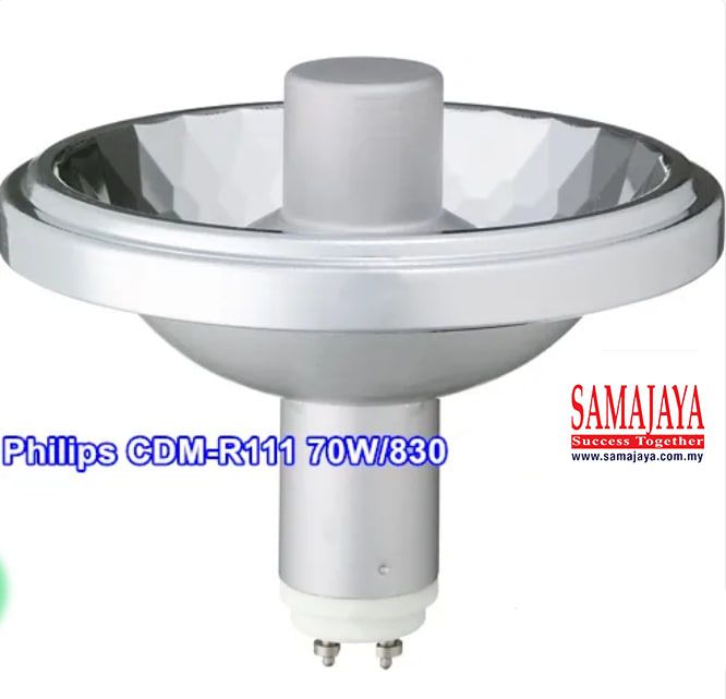 Philips MasterColor/ Master Color/ MasterColour/ Master Colour CDM-R111/ CDM R111/ CDMR111 70W/830 10D GX8.5 Bulb