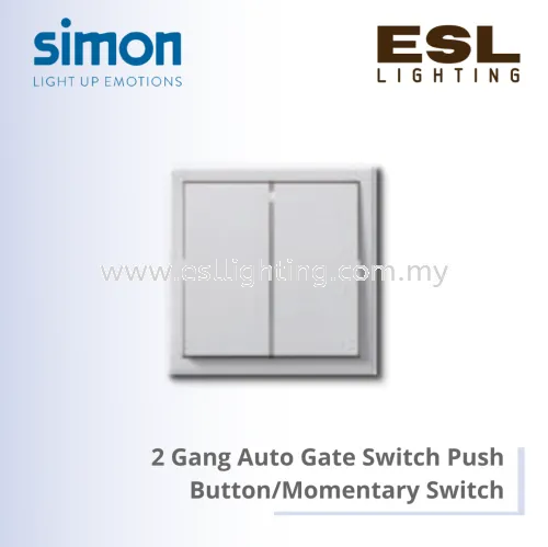 Simon Switch E3 SERIES 2 Gang Auto Gate Switch Push Button/Momentary Switch - 301021F