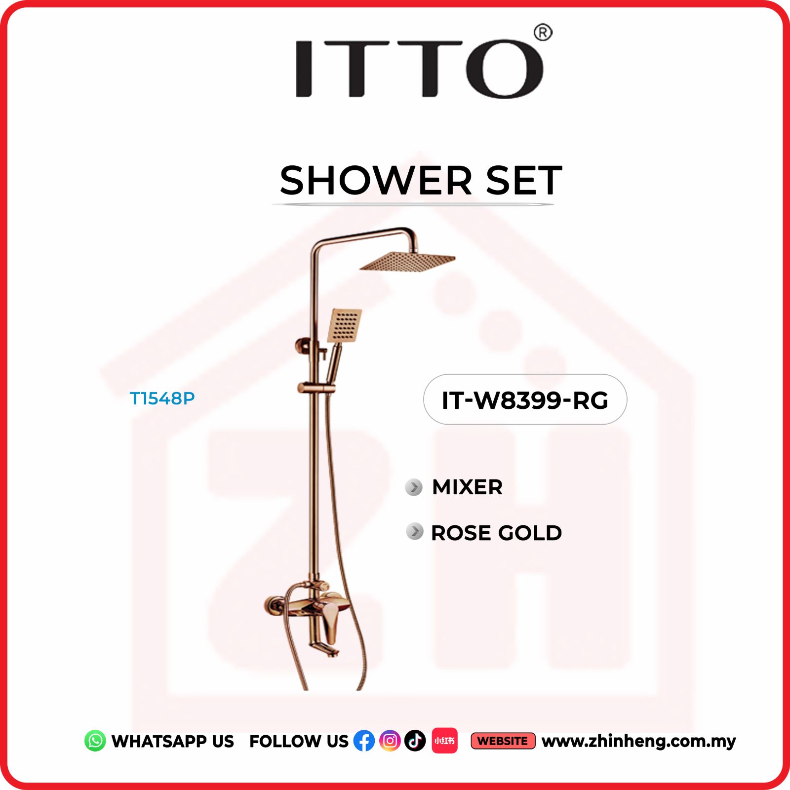 ITTO SHOWER SET  IT-W8399-RG