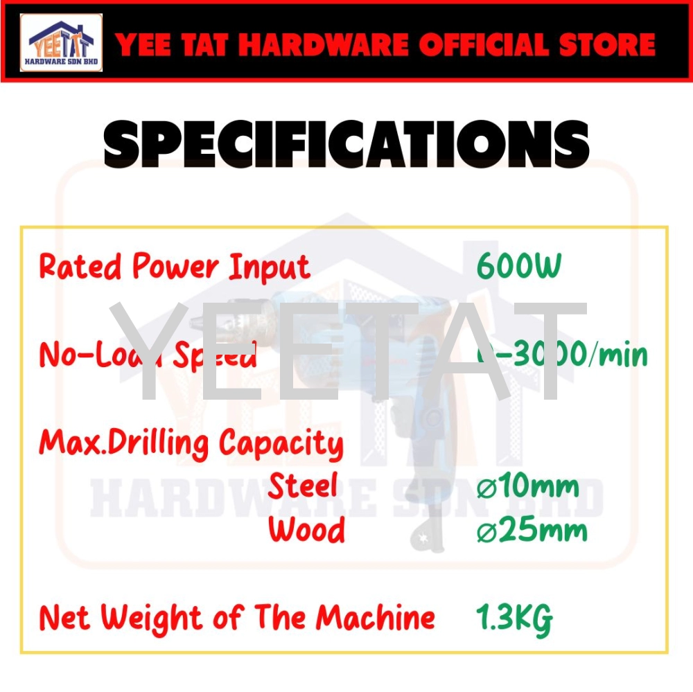 [ DONGCHENG ] DJZ05-10B Electric Drill (600W)