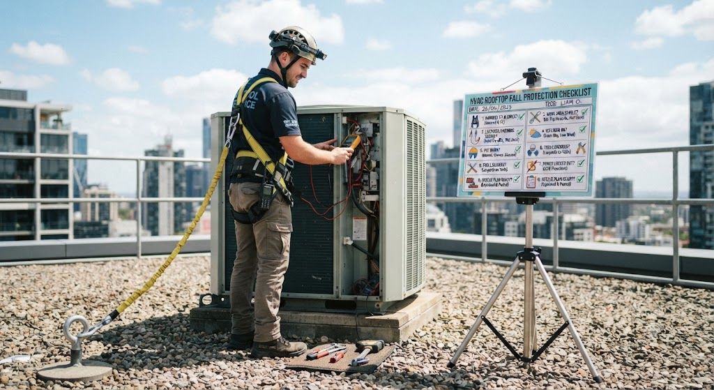 HVAC fall protection checklist for maintenance work