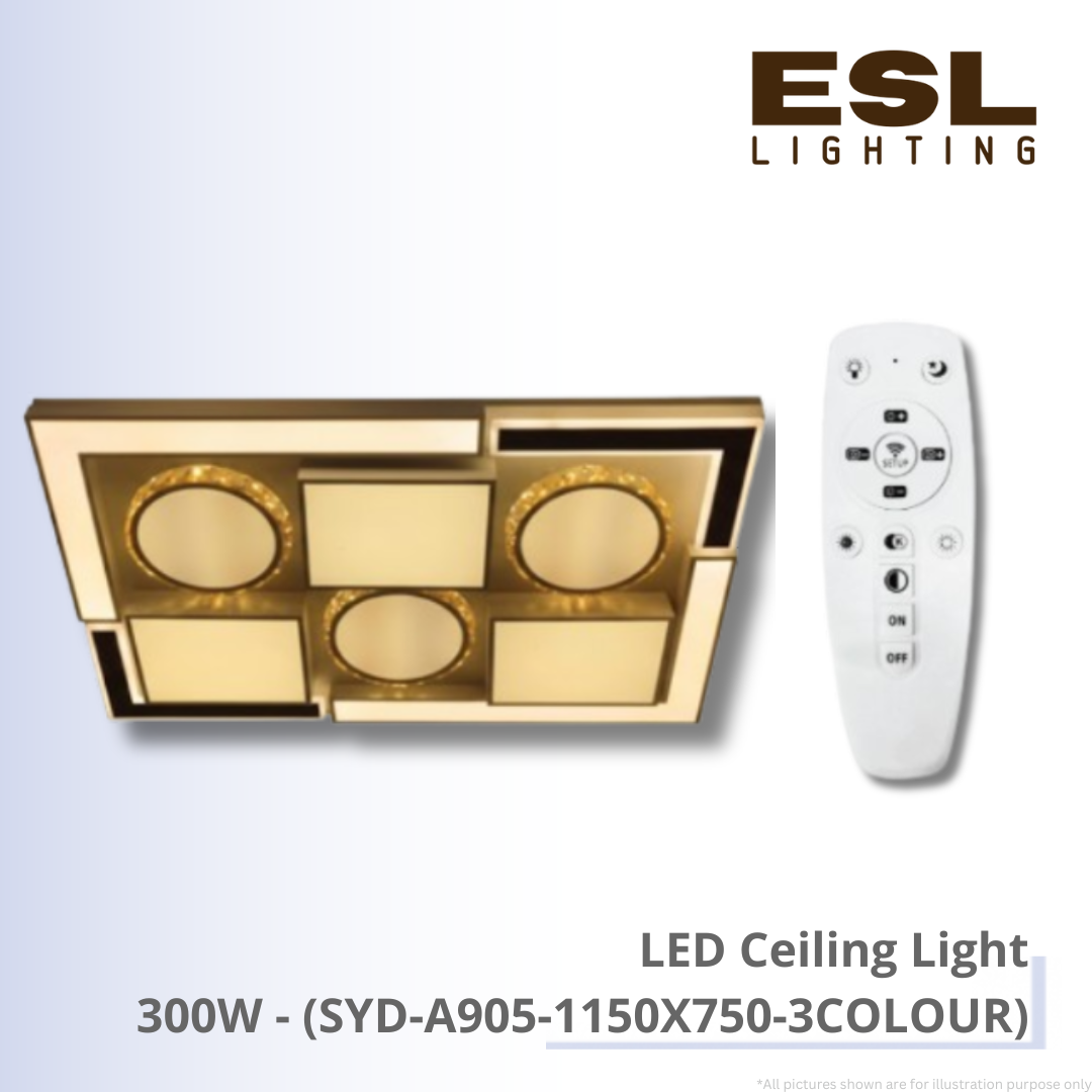 LED Ceiling Light 300W - SYD-A905-1150X750-3COLOUR
