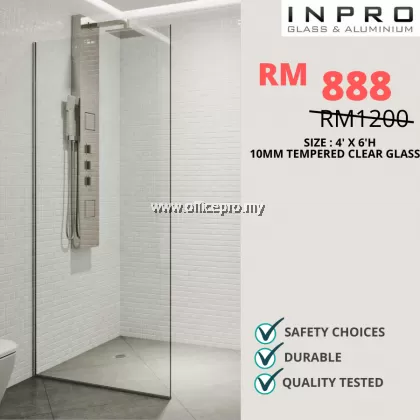 Shower Screen Set With 10mm Tempered Glass | Glass Contractor Sunway IPSS-8 