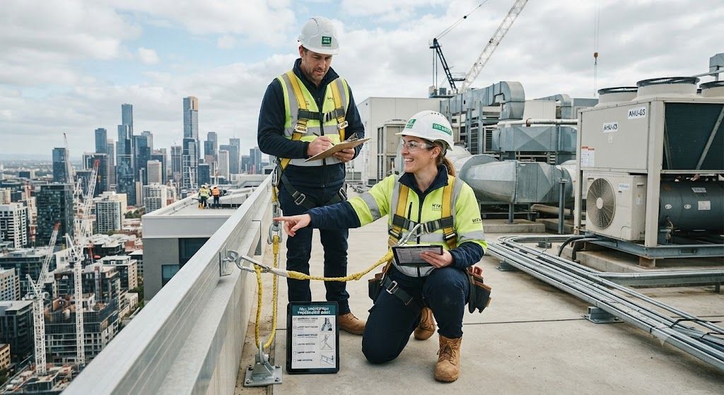HVAC technician fall protection procedures