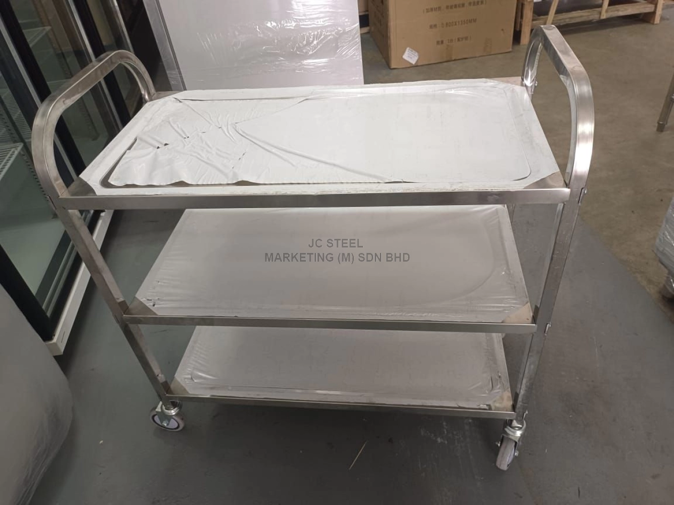 Stainless Steel 3 tier Food Trolley
