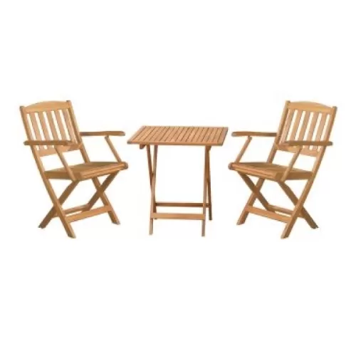 OSAKA NEWBURY Tea Set (1 + 2) Osaka 70 cm SQ Folding Table + Newbury Folding Arm Chair