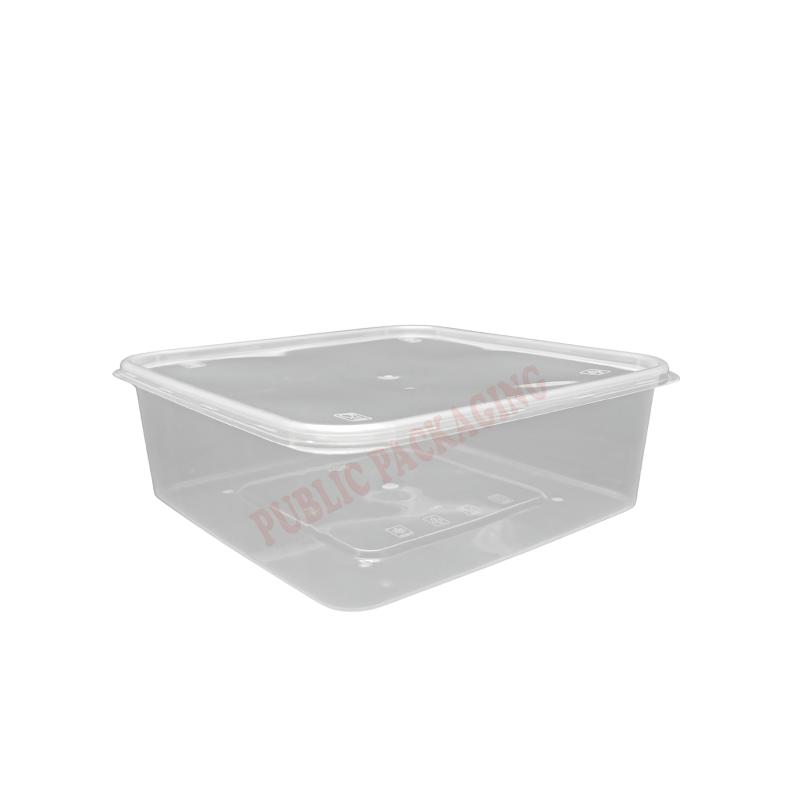 SQ1 Square Plastic Disposable Food Container (50pcs卤)