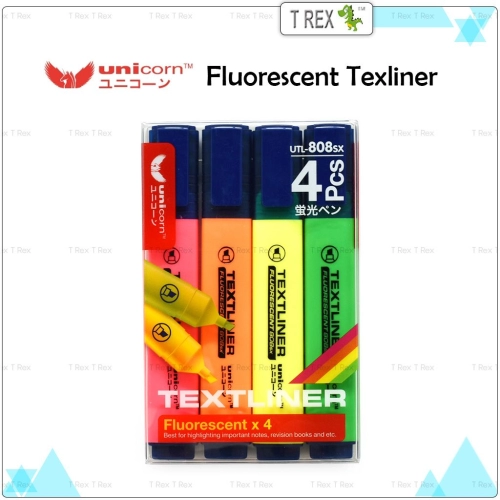 Unicorn 4s Texliner / Highlight Pen / Highlighter Pen / Marker Pen / Color Highlighter