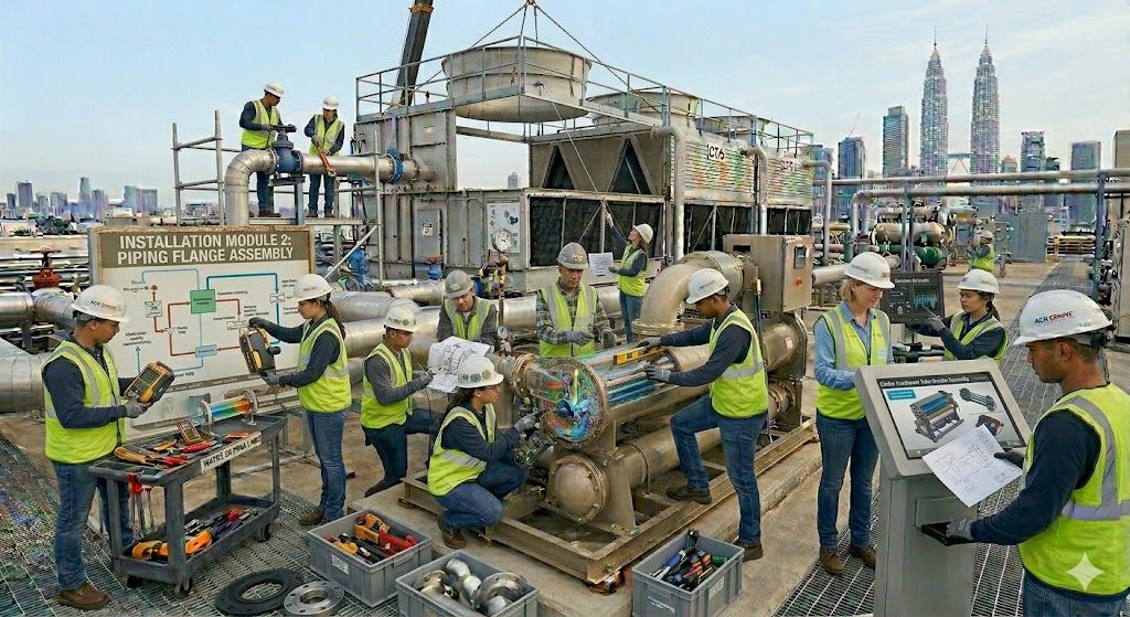 Cooling tower and chiller installation course