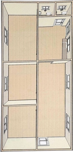 Modular House - 800 sq Ft (H-800) Design Plan Idea