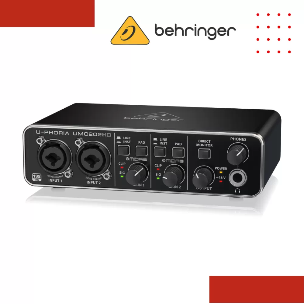 Behringer U-Phoria UMC202HD USB 2.0 Audio Interface