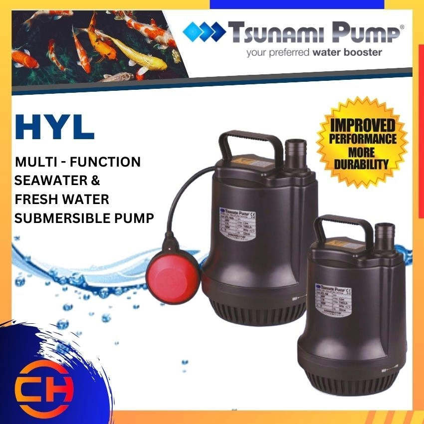 TSUNAMI PUMP HYL - 100/ HYL - 100A MULTI - FUNCTION SEAWATER & FRESH WATER SUBMERSIBLE PUMP 