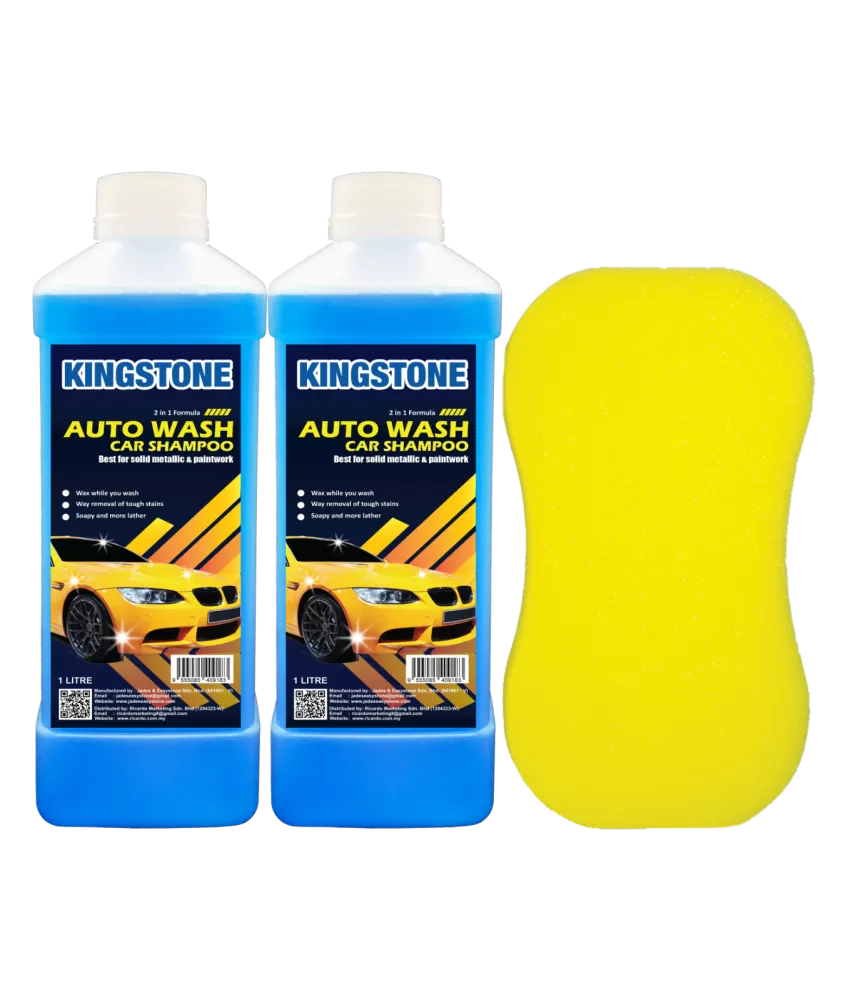 2 Kingstone Auto Wash 1L + Sponge (Car Care)