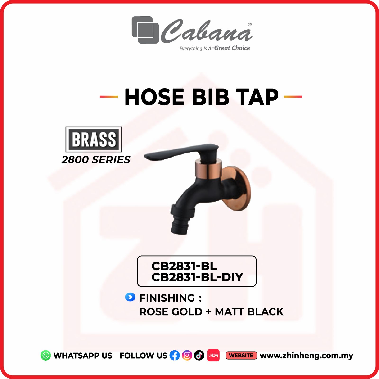 CABANA  HOSE BIB TAP  CB2831-BL & CB2831-BL-DIY