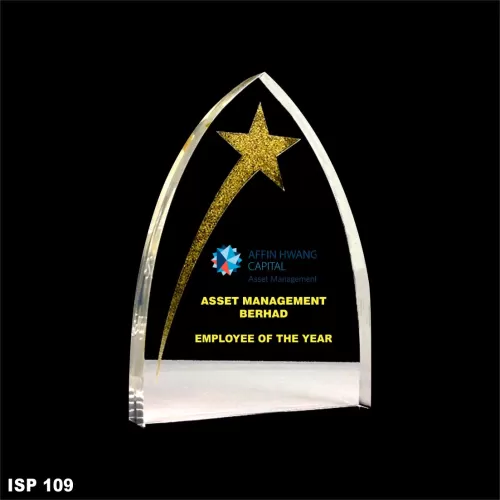 Exclusive Special Die Cut Crystal Plaque - ISP 109