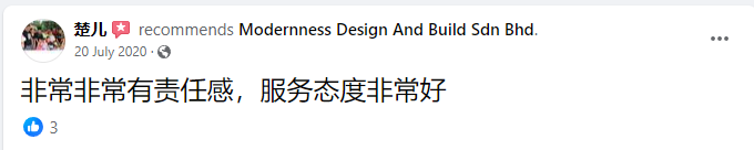 customer review & Modernness Design And Build Sdn Bhd