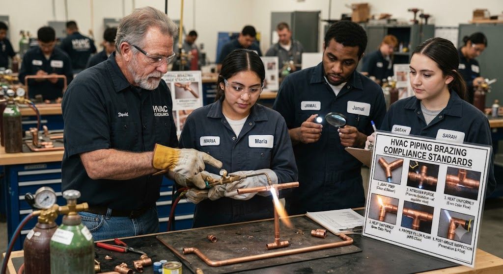 HVAC piping brazing compliance standards